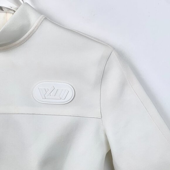 H12492 Louis Vuitton white label hem logo monogram high collar short sleeve T-sh - Picture 3 of 8